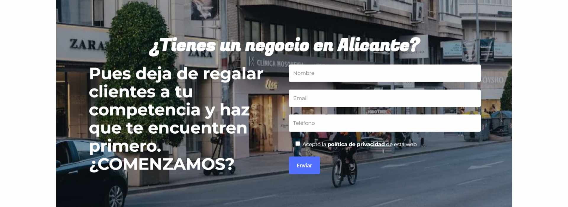 diseño landing page en alicante